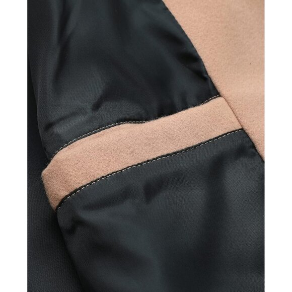 Men's Khaki Classic Wool Single Breasted Mid Long Trench Overcoat Jackets - Picture 3 of 7